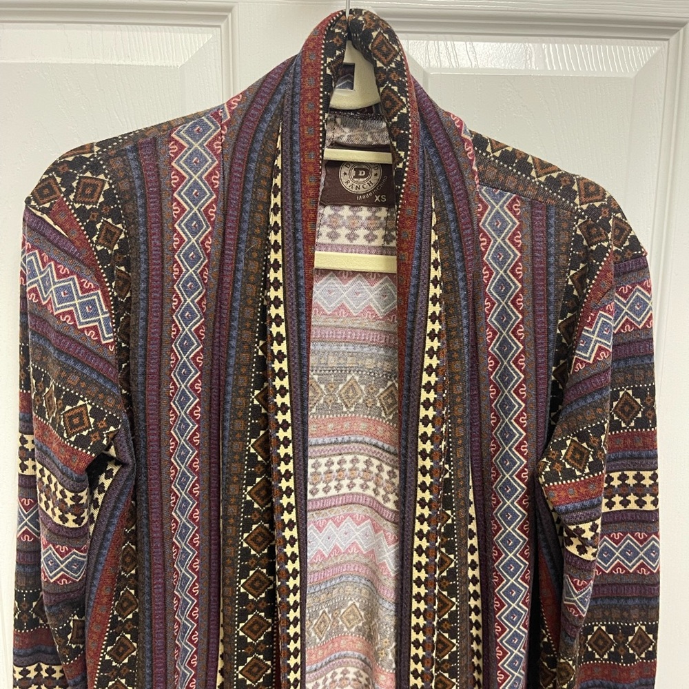 Double D Ranch Pattern Open Front Cardigan - image 2